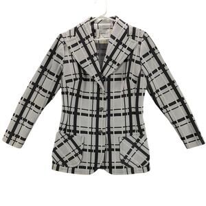 Vintage Womens jacket Empress of Dallas Size 10 Stripes Button Pockets AS IS